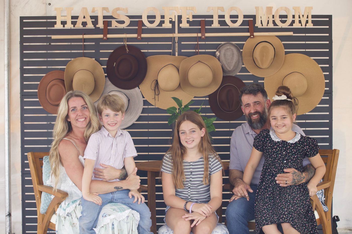 Mark DeGraw with his family
